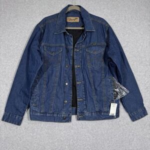 Wrangler Denim Jacket Men Small Concealed Carry Unlined Jean Western Holster NWT